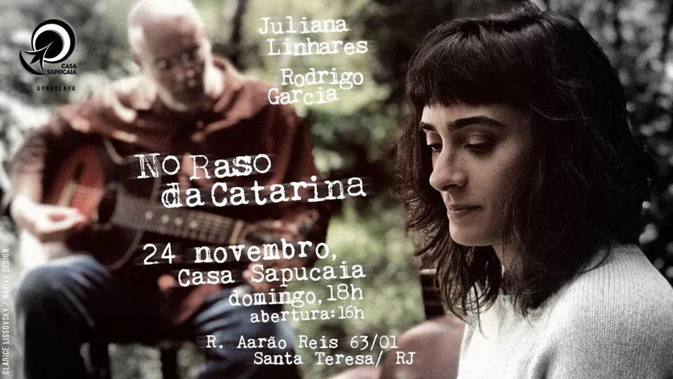 No Raso da Catarina com Juliana Linhares, do Pietá, e Rodrigo Garcia