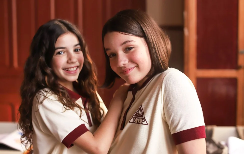 Atrizes Laís Villela e Giulia Benite do filme "Turma da Mônica - Lições"