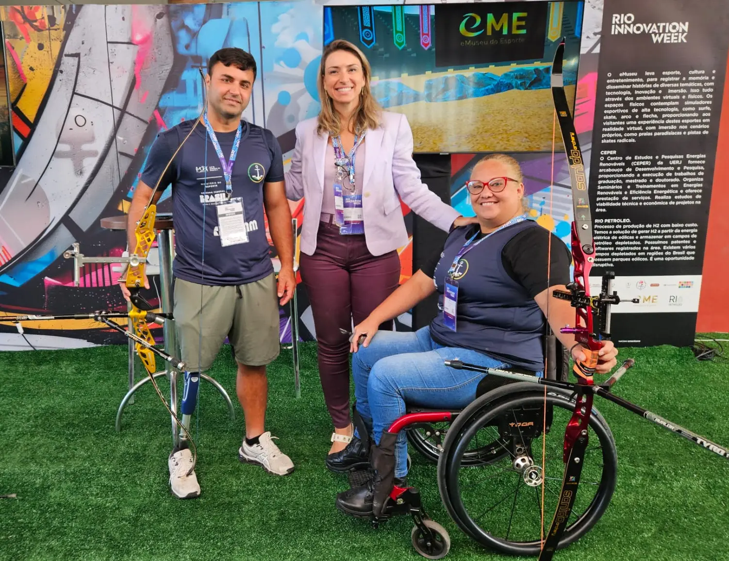 Atletas paralímpicos no eMuseu no Rio Innovation Week 2