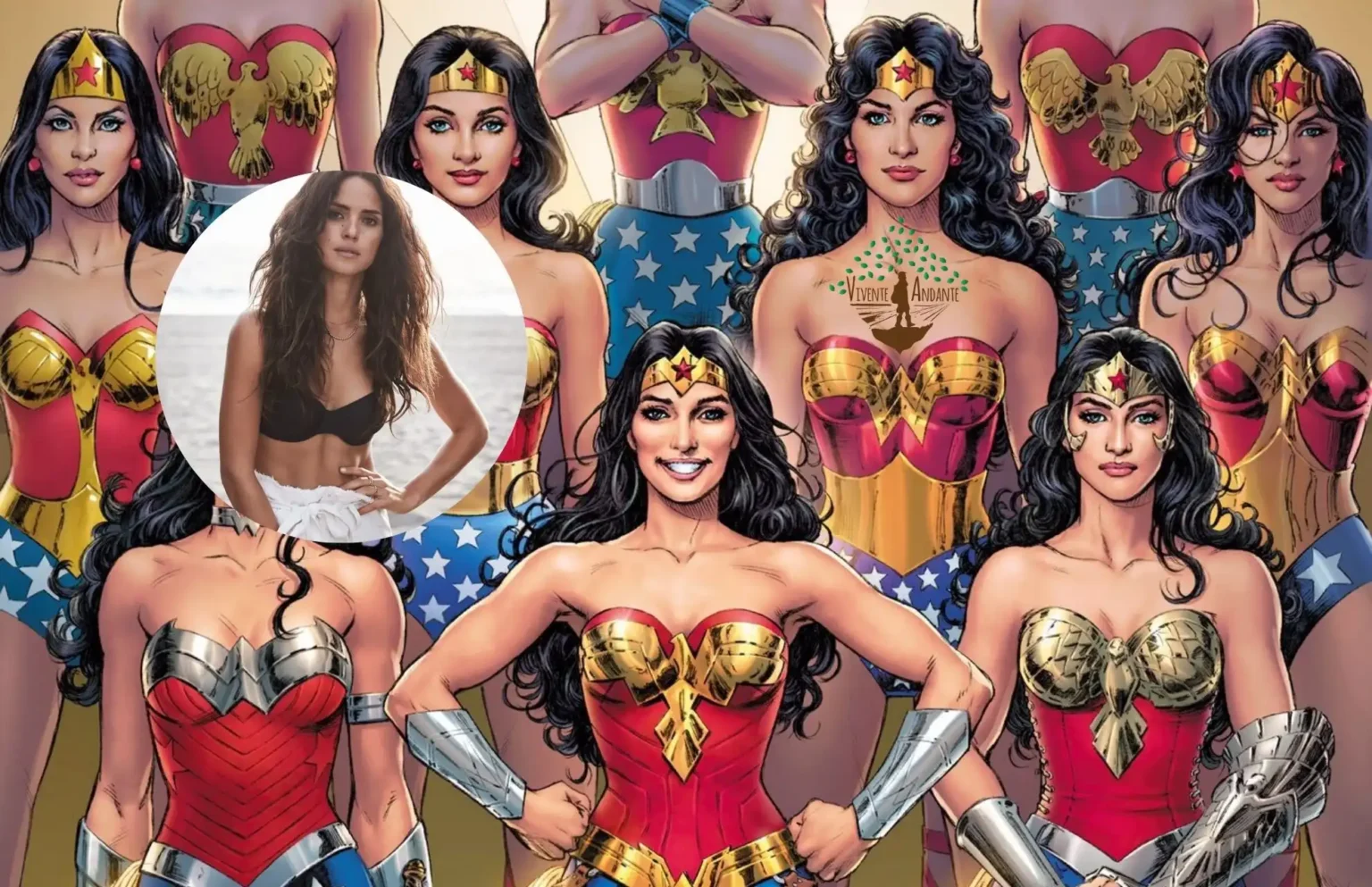 A atriz Adria Arjona ganha destaque em um conceito artístico como Mulher-Maravilha, enquanto rumores sobre a próxima intérprete de Diana Prince aquecem a internet.