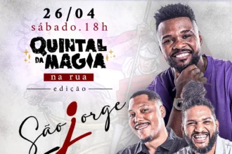 Quintal da Magia ocupa a Penha com roda de samba dedicada a São Jorge