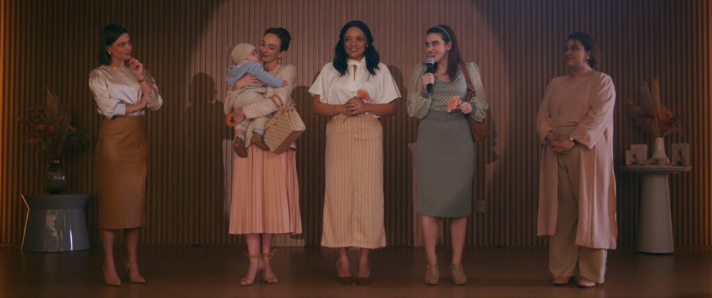 Bruna Linzmeyer, Juliana Lourenção, Maria Galant, Sarah Motta e Brisa Marques em cena de Virtuosas- Divulgação Festival do Rio