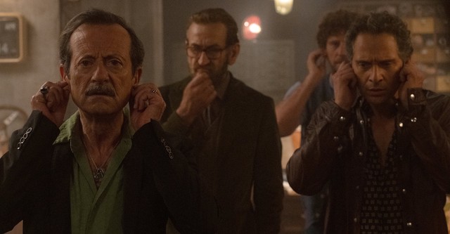 Marco Giallini, Maurizio Lastrico, Rocco Papaleo e Claudio Santamaria em cena de "Primeiro Encontro"- Divulgação