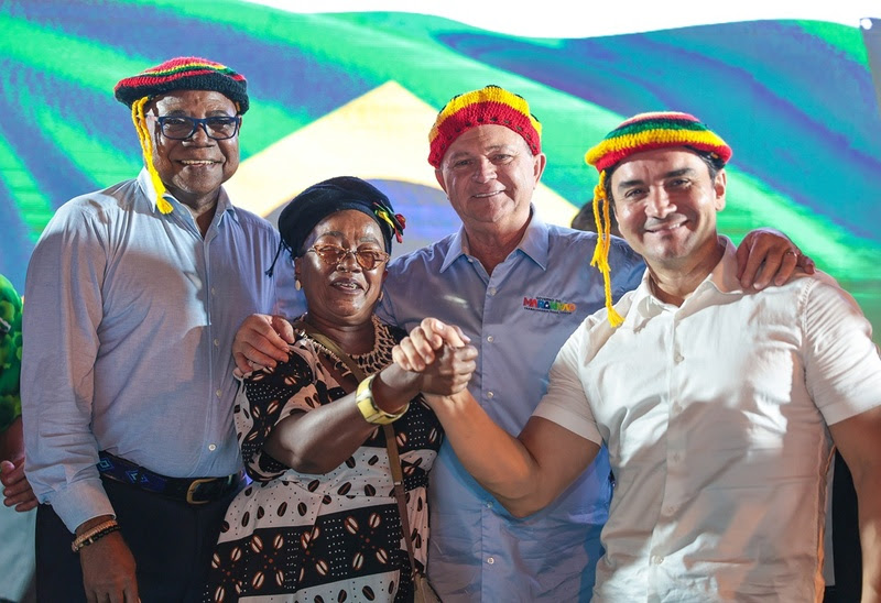 Governador do Maranhão (centro) durante o anúncio da realização do Festival Crédito: Secom Gov MA - São Luís assume protagonismo internacional com festival que celebra o reggae e impulsiona turismo cultural