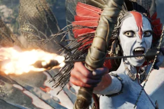 Oona Chaplin em cena de "Avatar Fogo e Cinzas"- Copyright 20th Century Studios. All Rights Reserved.