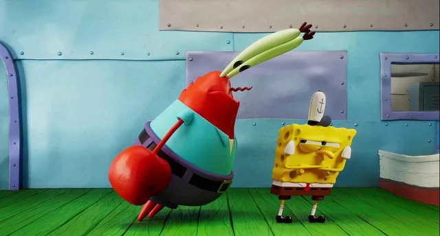 Cena de "Bob Esponja: Em Busca da Calça Quadrada"- Divulgação Paramount