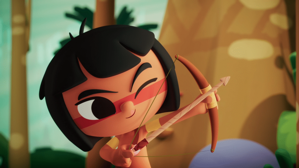 Cena de 'Tainá e os Guardiões da Amazônia – Em Busca da Flecha Azul'- Divulgação Paris Filmes