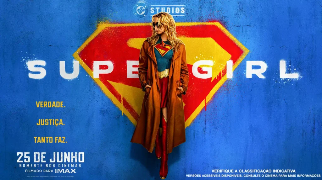 milly-alcock supergirl in-front-of-supergirl-logo