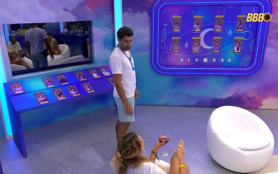 Painel tático do Anjo Alberto Cowboy revela alianças, alvos e inimigos no BBB 26, além de reflexões sobre rejeição, favoritismo e estratégia no jogo.
