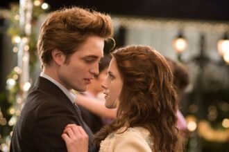 Robert Pattinson e Kristen Stewart em cena de "Crepúsculo"- Copyright Summit Entertainment