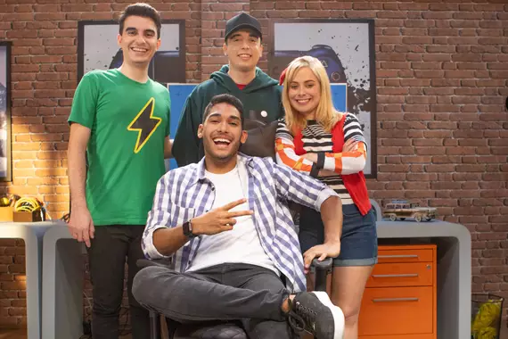Marco Túlio, thay Bergamim, Cauê Bueno e Andrei Soares em cena de "Authentic Games: No Império Desconectado"- Divulgação Imagem FIlmes