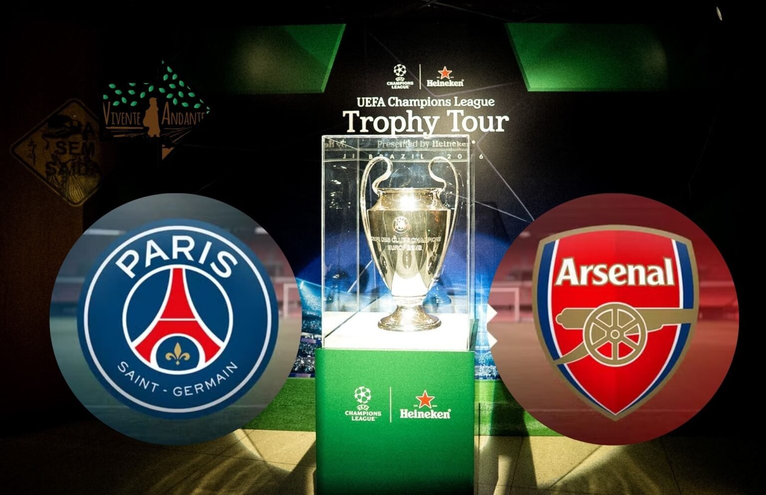 onde ver arsenal x psg uefa champions