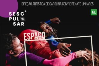 Espetáculo “Espaço Liso”, idealizado por Camila Moura e dirigido por Carolina Cony e Renato Linhares, transforma o chão em experiência sensorial no Sesc Copacabana.