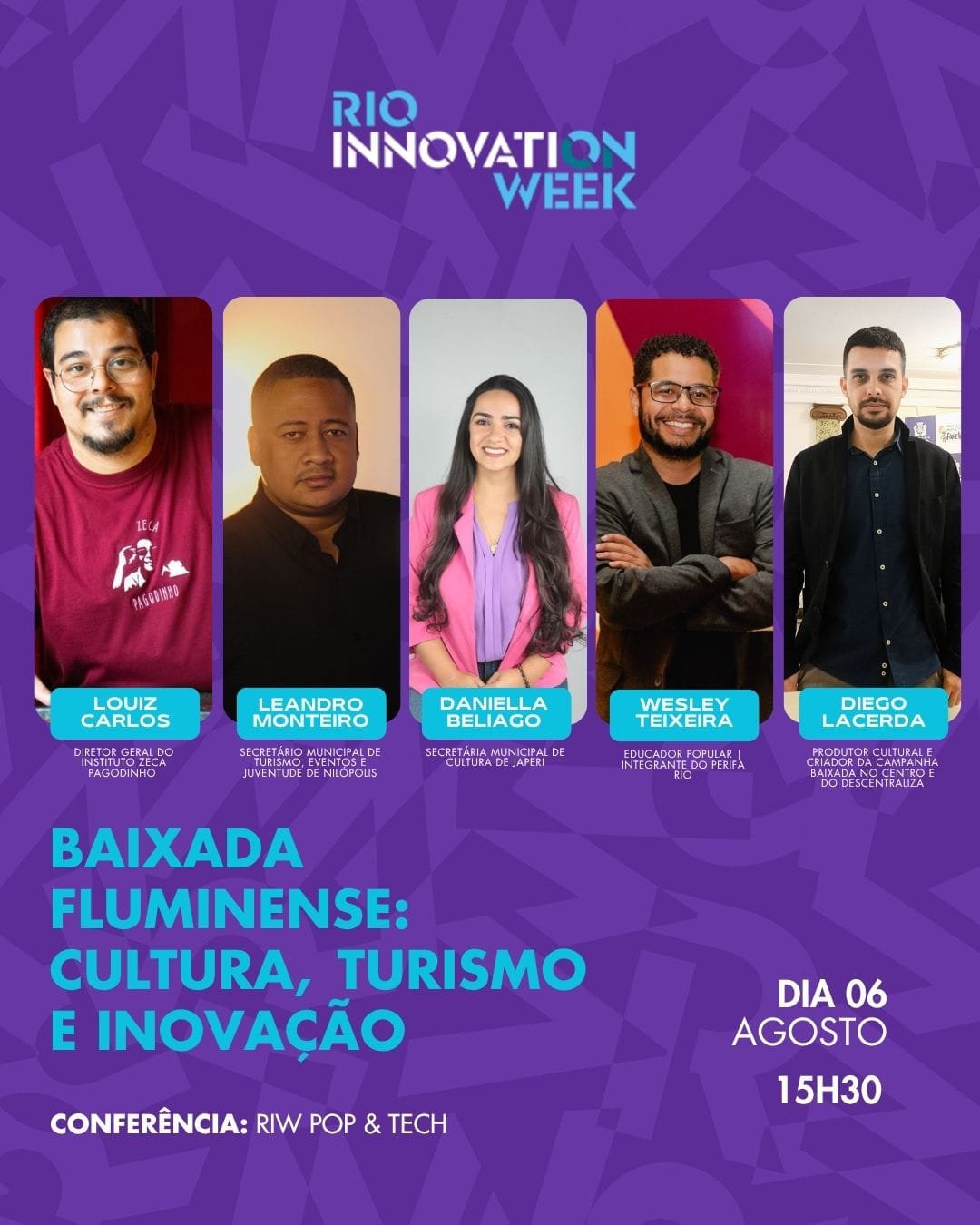 Baixada Fluminense ganha espaço no Rio Innovation Week 2026 com painel sobre cultura, turismo, inovação e desenvolvimento territorial no Píer Mauá