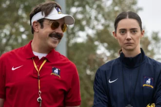 Jason Sudeikis e Tanya Reynolds em cena de "Ted Lasso"- Divulgação Apple+