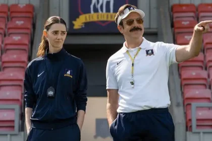Jason Sudeikis e Tanya Reynolds em cena de "Ted Lasso"- Divulgação Apple+