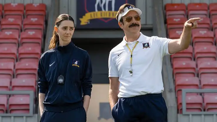 Jason Sudeikis e Tanya Reynolds em cena de "Ted Lasso"- Divulgação Apple+