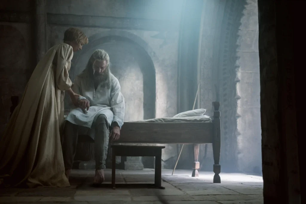 Hugh Jackman e Jodie Comer em cena de "A Morte de Robin Hood"- Divulgação Imagem Filmes