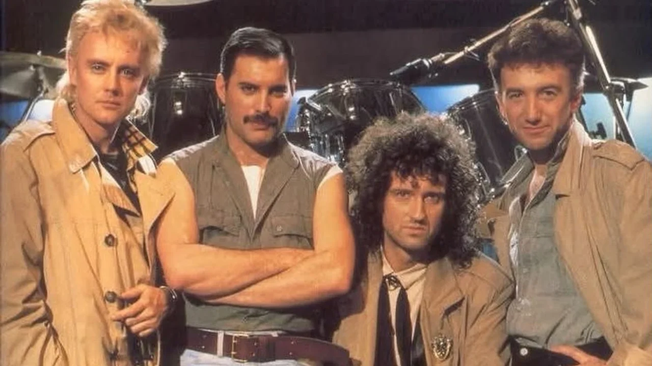 Banda Queen em 1986. Reprodução freddie mercury