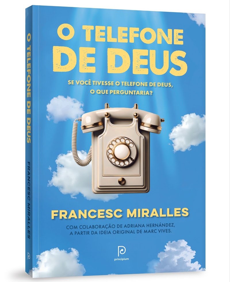 Se você tivesse o telefone de Deus, o que perguntaria? É a partir dessa provocação que o escritor Francesc Miralles constrói O telefone de Deus, novo lançamento da Principium, selo de desenvolvimento pessoal da Globo Livros. Sensível e inspiradora, a obra combina ficção e espiritualidade em uma história sobre os encontros capazes de devolver sentido à vida.