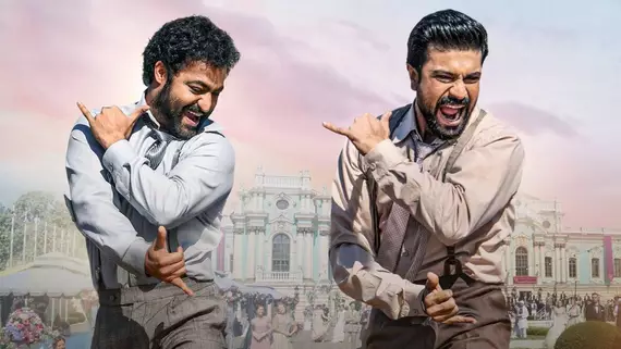 N. T. Rama Rao Jr. e Ram Charan em cena de 'RRR'- Divulgação Netflix