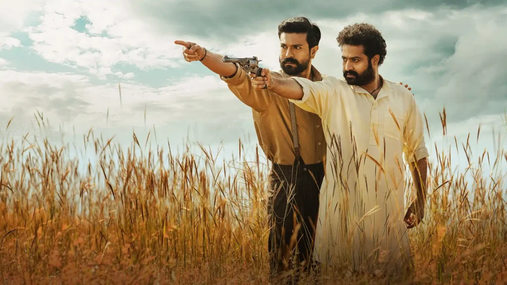 N. T. Rama Rao Jr. e Ram Charan em cena de 'RRR'- Divulgação Netflix