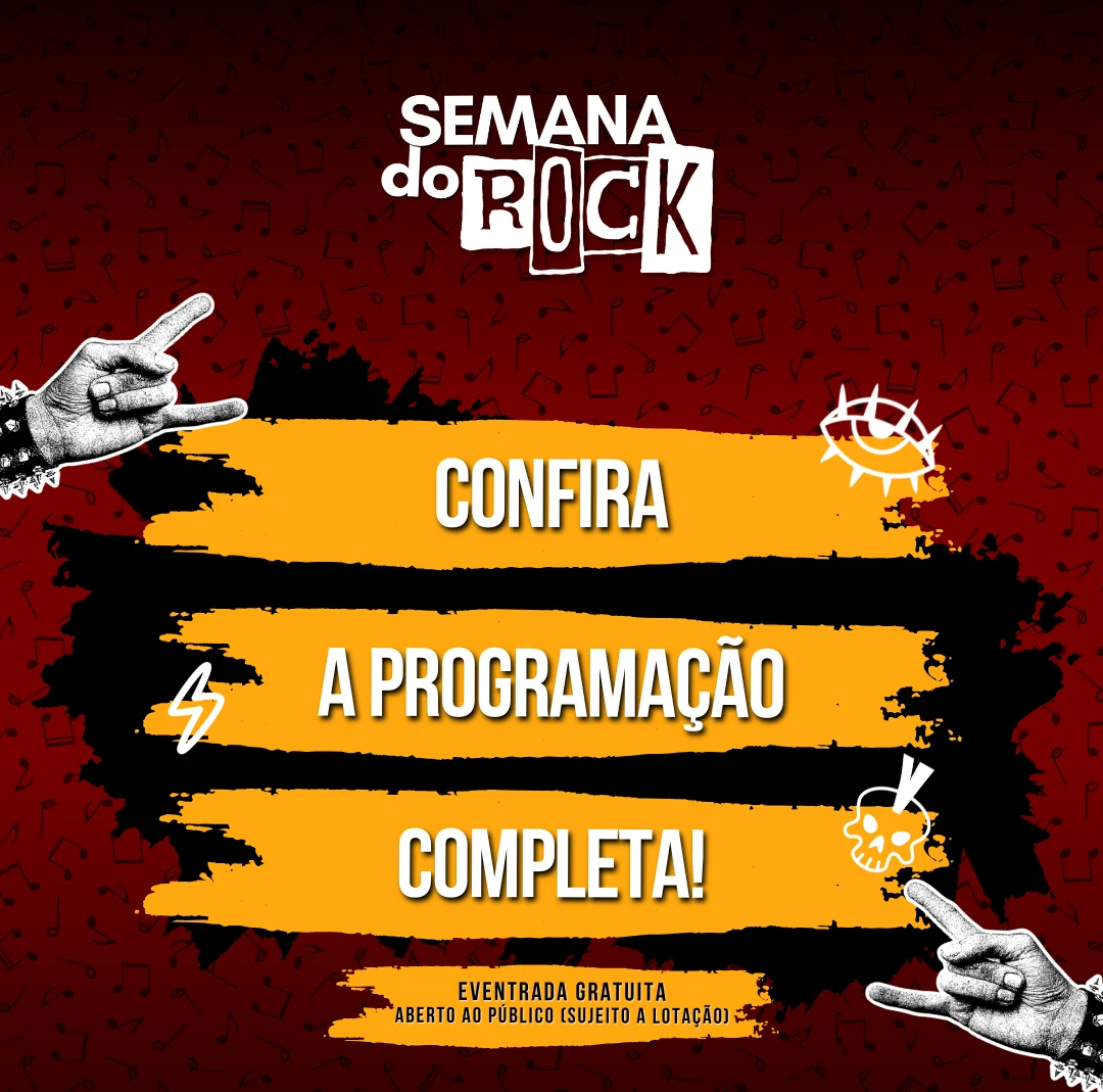Semana do Rock 2026 reúne música, formação e memória do gênero na Escola de Música Villa-Lobos